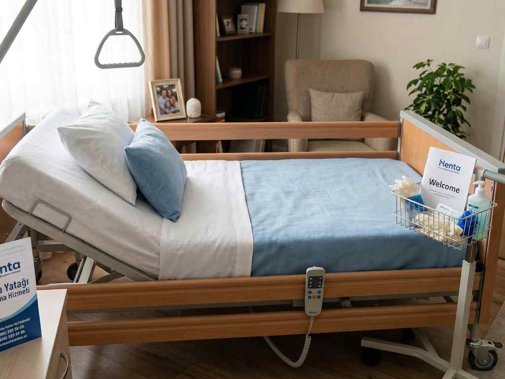 Evde bakım için tercih edilen kiralık motorlu hasta yatağı modeli